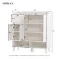 Miniatyrbillede 4 af 11: Skoskab med justerbare hylder – Minimalistisk opbevaring til entré med ben i massivt træ – 99x90x35 cm