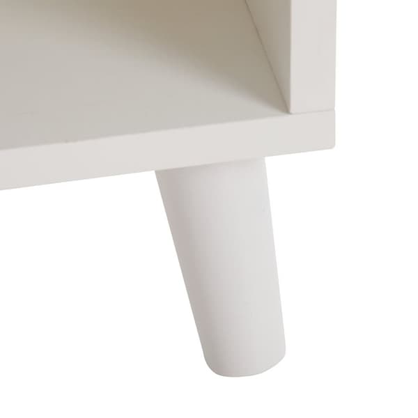 Skoskab med justerbare hylder – Minimalistisk opbevaring til entré med ben i massivt træ – 99x90x35 cm