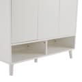 Miniatyrbillede 10 af 11: Skoskab med justerbare hylder – Minimalistisk opbevaring til entré med ben i massivt træ – 99x90x35 cm