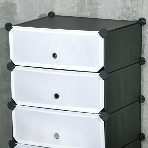Rootz Modular Shoe Shelf System - Opbevaringsstativ - Skoarrangør - Tilpasbart design - 49 cm x 36,5 cm x 108 cm