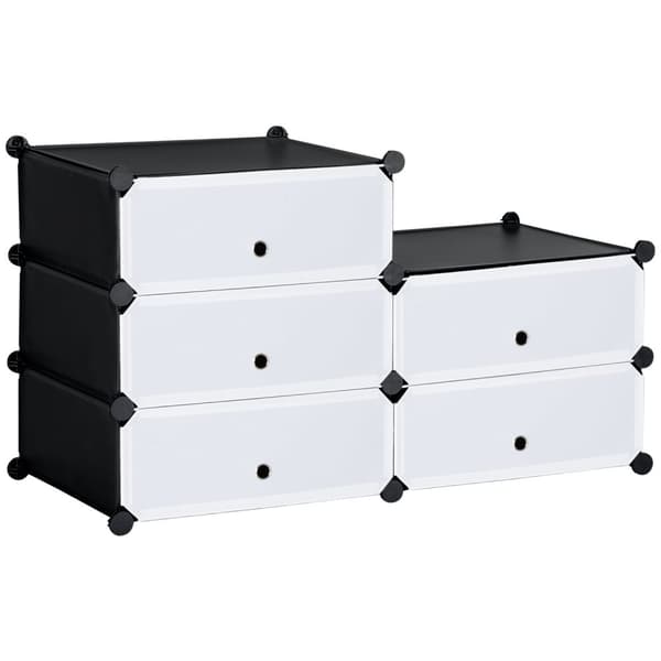 Rootz Modular Shoe Shelf System - Opbevaringsstativ - Skoarrangør - Tilpasbart design - 49 cm x 36,5 cm x 108 cm