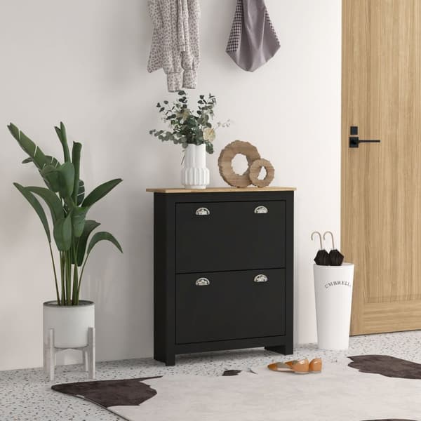 Rootz Shoe Cabinet - Shoe Rack - Indgangsarrangør - Rumbesparende design - 79 cm x 23 cm x 90,5 cm
