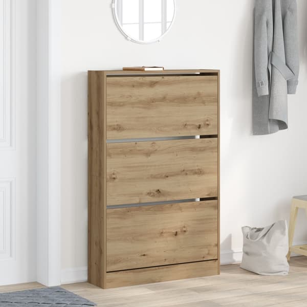 Skoskåp Artisan Ek 80x21x125,5 cm Konstruerat trä