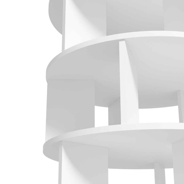 Roterende skoskab - Drejeligt - 5 niveauer - Hvid