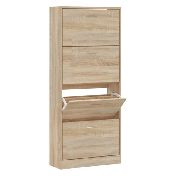 Skohylla sonoma-ek 63x24x147 cm konstruerat trä