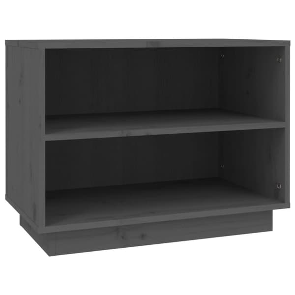 Skoskåp grå 60x34x45 cm massiv furu