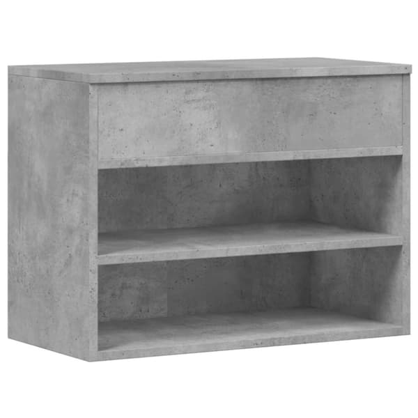 Skobänk betonggrå 60x30x45 cm konstruerat trä