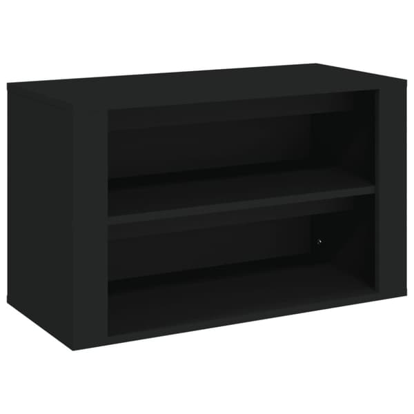 Skohylla svart 75x35x45 cm konstruerat trä