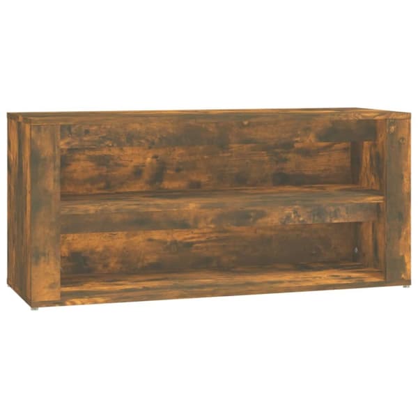 Skohylla rökfärgad ek 100x35x45 cm konstruerat trä