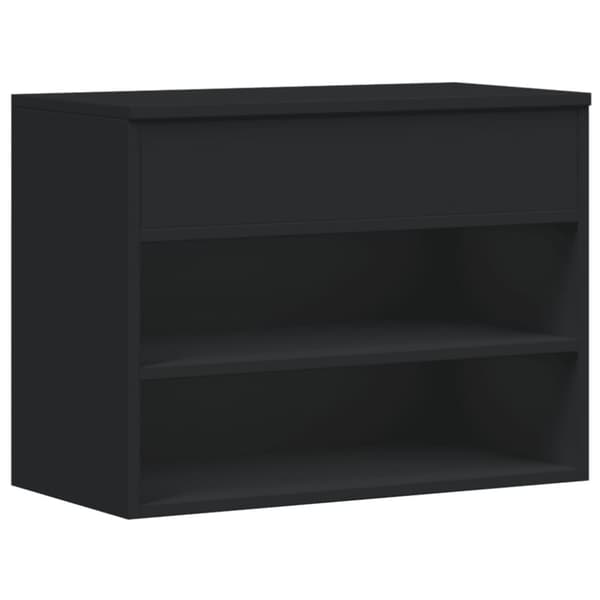 Skobänk svart 60x30x45 cm konstruerat trä