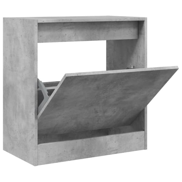 Skohylla betonggrå 60x34x63,5 cm konstruerat trä