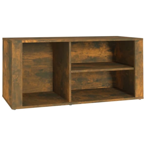 Skoställ rökfärgad ek 100x35x45 cm konstruerat trä