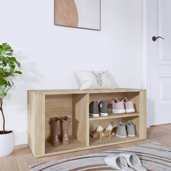 Skohylla sonoma-ek 100x35x45 cm konstruerat trä