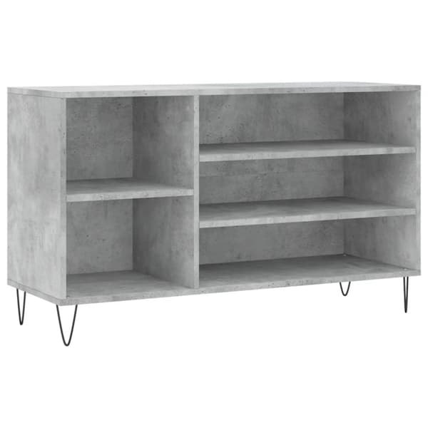 Skoskåp betonggrå 102x36x60 cm konstruerat trä