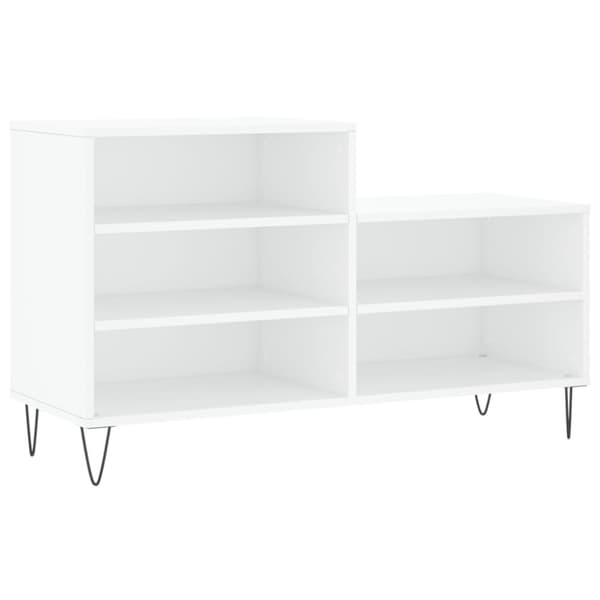 Skoskåp vit 102x36x60 cm konstruerat trä