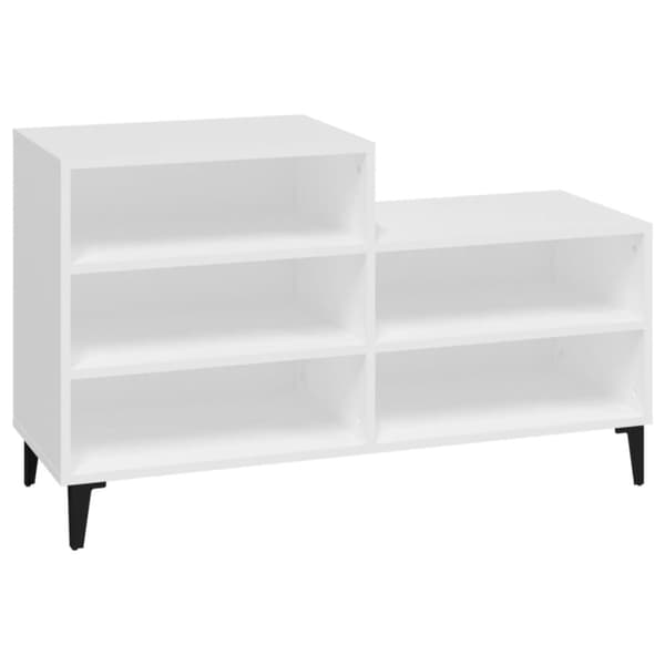 Skoskåp vit 102x36x60 cm konstruerat trä