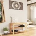 Miniatyrbild 1 av 2: Skohylla 3-hyllor 70x27,5x45 cm bambu