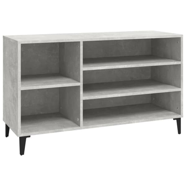 Skoskåp betonggrå 102x36x60 cm konstruerat trä