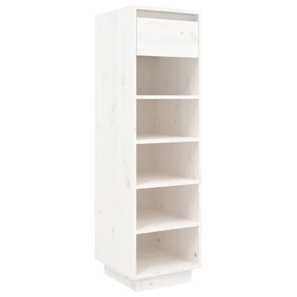Skoskåp vit 30x34x105 cm massiv furu