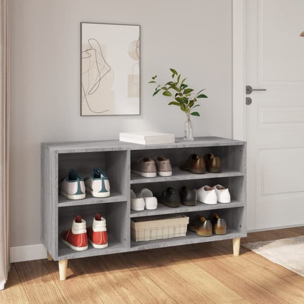 Skoskåp grå sonoma 102x36x60 cm konstruerat trä