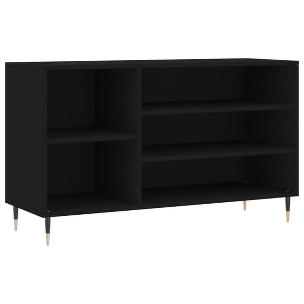 Skoskåp svart 102x36x60 cm konstruerat trä