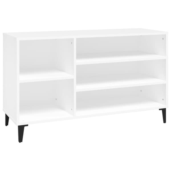 Skoskåp vit 102x36x60 cm konstruerat trä