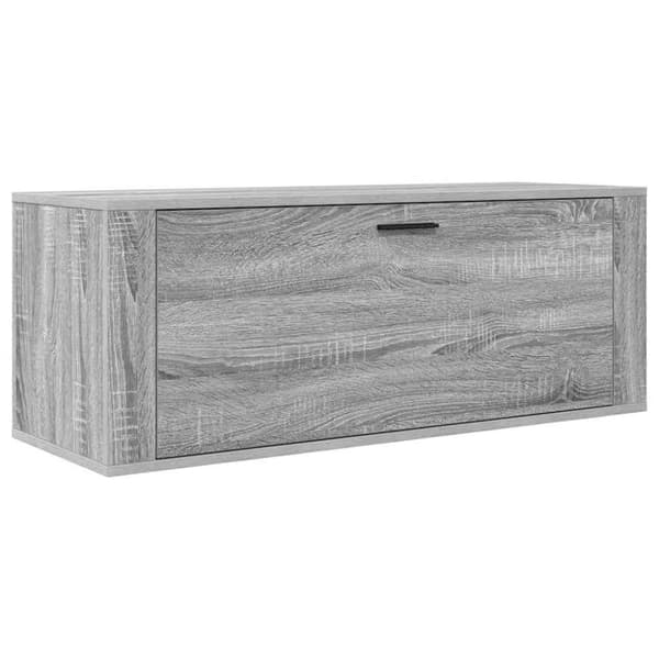 Väggmonterat skoskåp grå sonoma 100x35x38 cm konstruerat trä