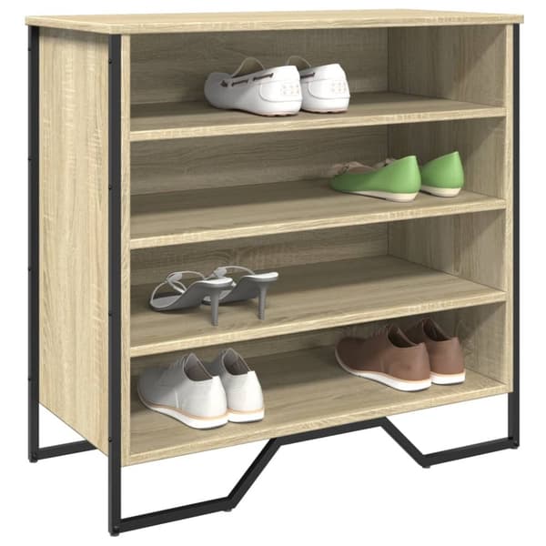 Skoskåp sonoma-ek 80x38x78 cm konstruerat trä