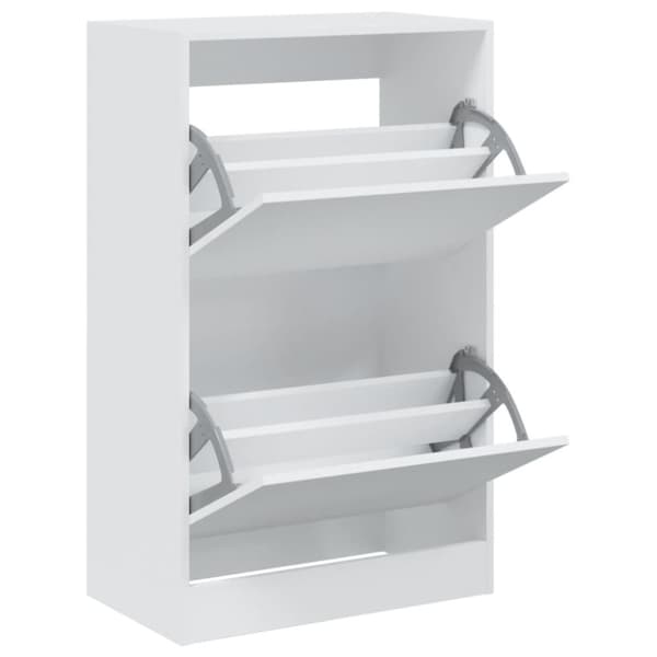 Skohylla vit 60x34x96,5 cm konstruerat trä