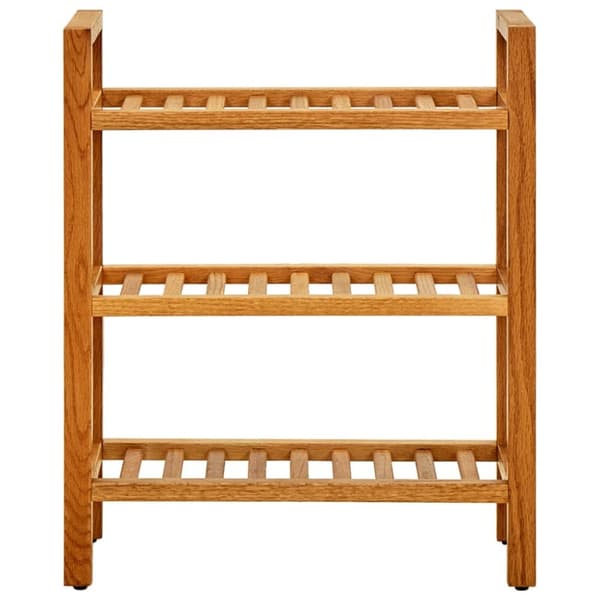 Skohylla med 3 hyllor 50x27x60 cm massiv ek