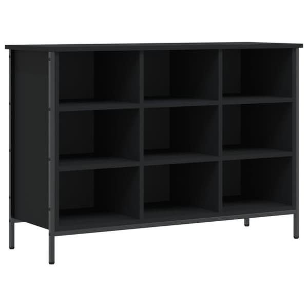 Skohylla svart 102x36x60 cm konstruerat trä