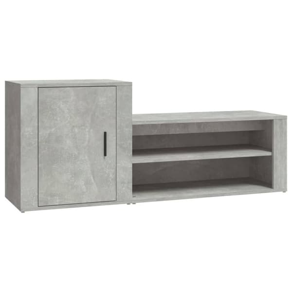 Skoskåp betonggrå 130x35x54 cm konstruerat trä