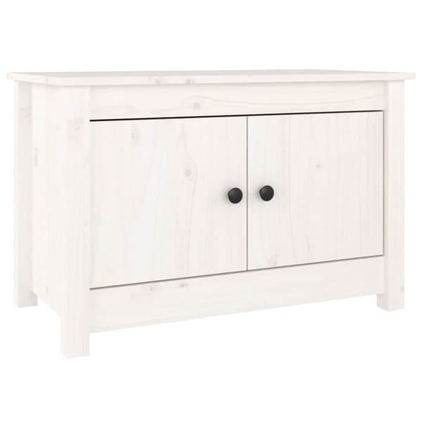 Skoskåp vit 70x38x45,5 cm massiv furu