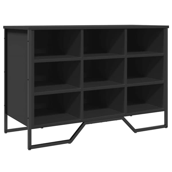Skoskåp svart 90x38x61,5 cm konstruerat trä