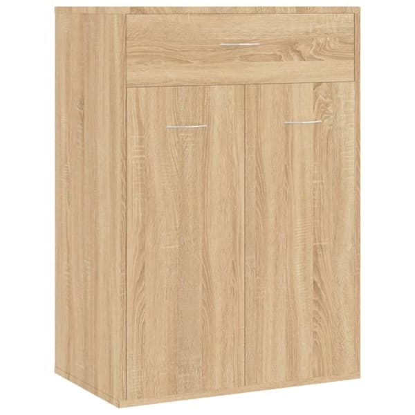 Skoskåp sonoma-ek 60x35x84 cm konstruerat trä