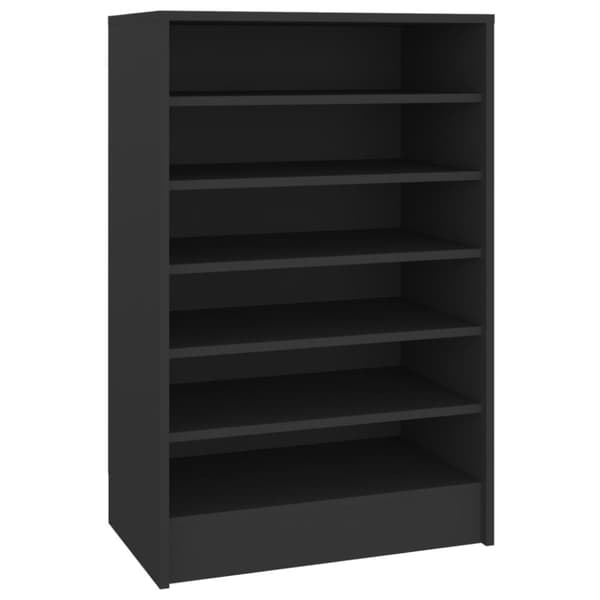 Skoskåp svart 60x35x92 cm konstruerat trä