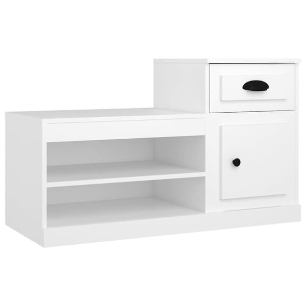 Skoskåp vit 100x42x60 cm konstruerat trä