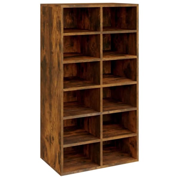 Skohylla rökfärgad ek 54x34x100,5 cm konstruerat trä