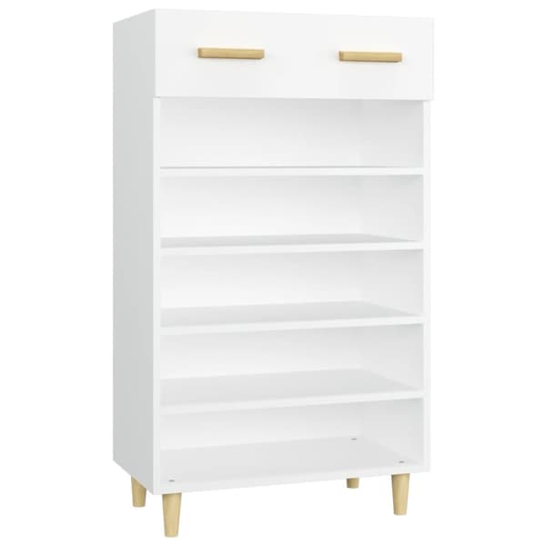 Skoskåp vit 60x35x105 cm konstruerat trä