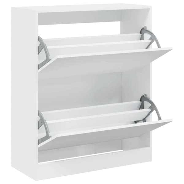 Skohylla vit 80x34x96,5 cm konstruerat trä