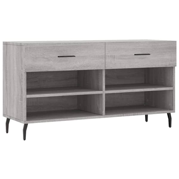 Skobänk grå sonoma 102x35x55 cm konstruerat trä