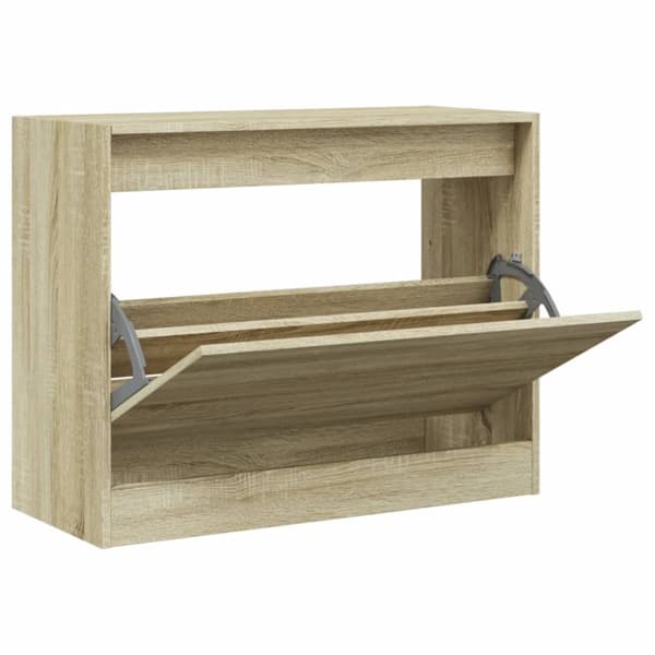 Skohylla sonoma-ek 80x34x63 cm konstruerat trä
