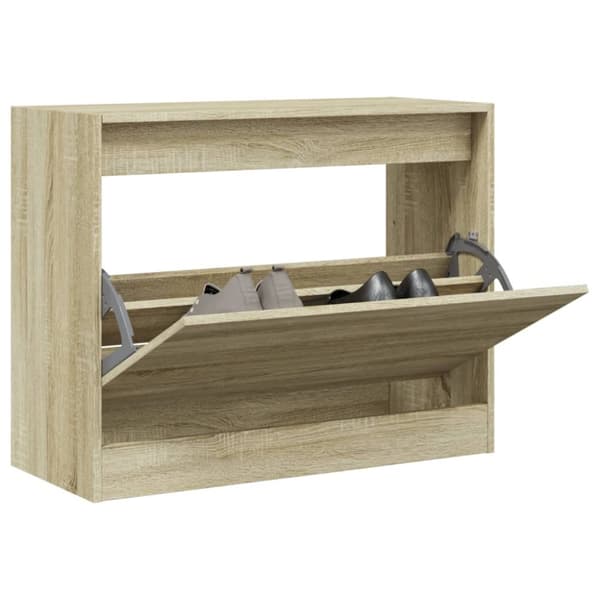 Skohylla sonoma-ek 80x34x63 cm konstruerat trä
