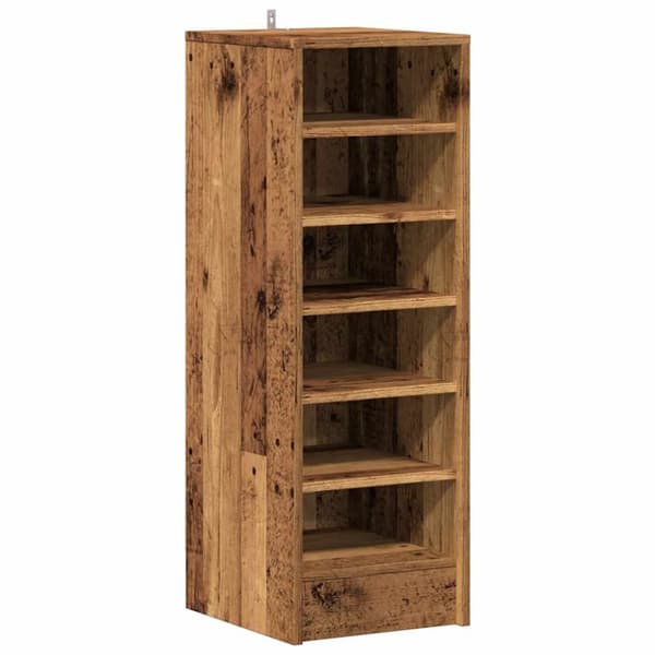 Skoskåp gammalt trä 32x35x92 cm konstruerat trä