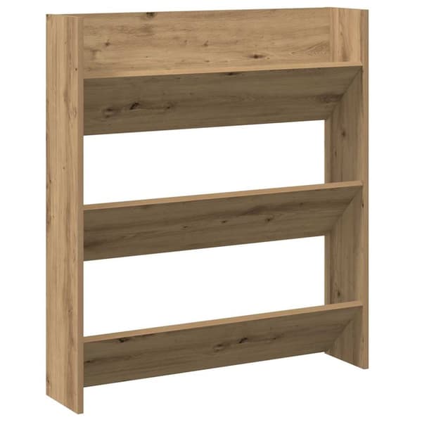 Väggmonterat skoställ artisan ek 80x18x90 cm konstruerat trä