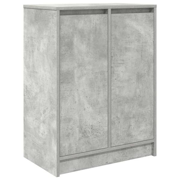 Skoskåp betonggrå 57x34x76 cm konstruerat trä