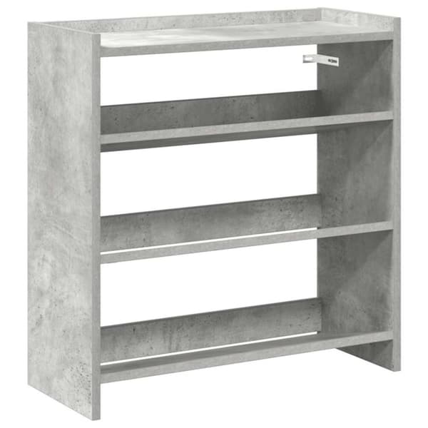 Skohylla betonggrå 60x25x62 cm konstruerat trä
