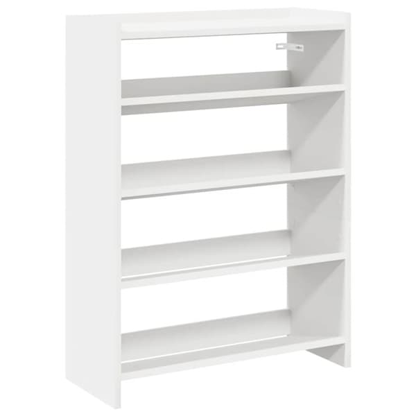 Skohylla vit 60x25x81 cm konstruerat trä