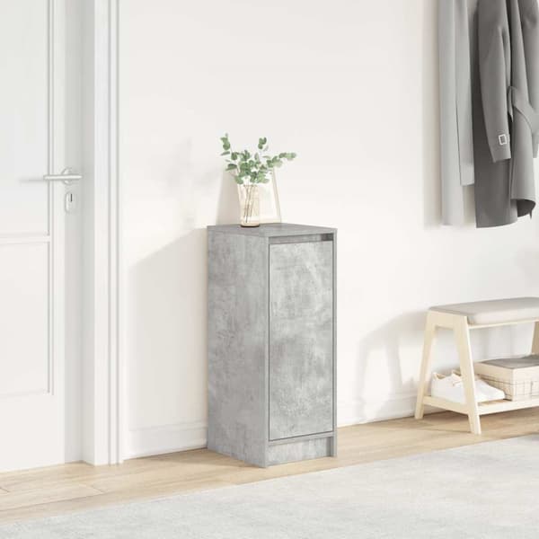 Skoskåp betonggrå 29,5x34x76 cm konstruerat trä