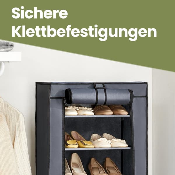 Shoe Rack - 7 nivåer - med lock - skoskåp